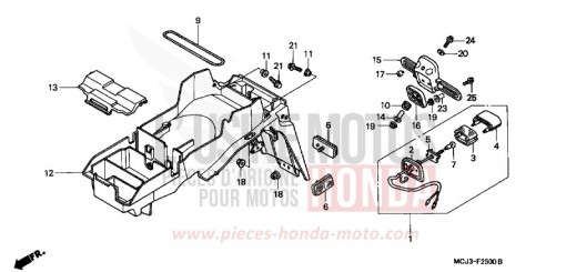 REAR FENDER (CBR900RRY,1/RE1) CBR900RR1 de 2001
